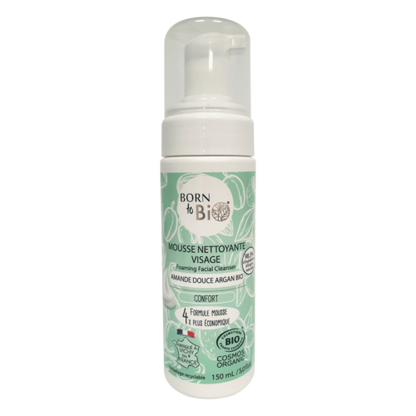 Sweet Almond Argan Facial Cleansing Foam - Certified organic
