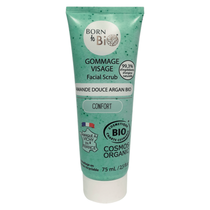 Sweet Almond Argan Facial Scrub - Certified organic
