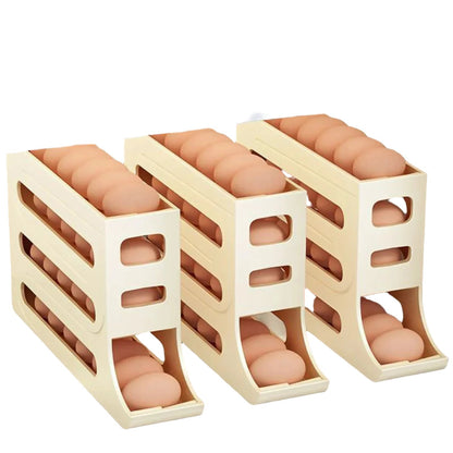 Refrigerator 4-Layer Automatic Egg Roller Sliding Tray