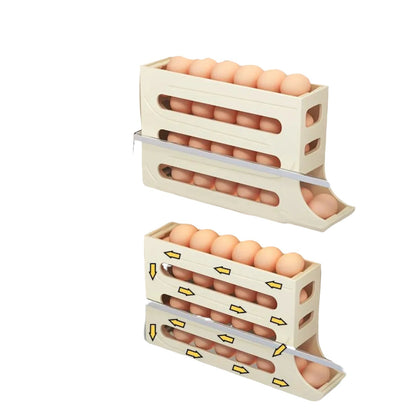 Refrigerator 4-Layer Automatic Egg Roller Sliding Tray