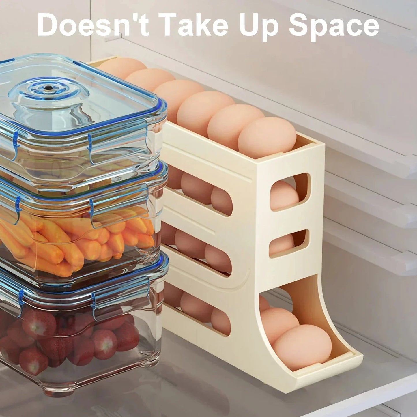 Refrigerator 4-Layer Automatic Egg Roller Sliding Tray