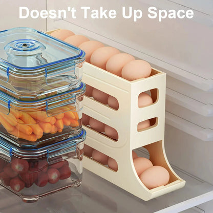 Refrigerator 4-Layer Automatic Egg Roller Sliding Tray