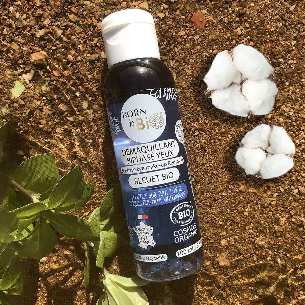 Waterproof Bi-Phase Cornflower Eye Makeup Remover - Certified organic