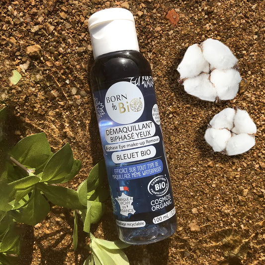 Waterproof Bi-Phase Cornflower Eye Makeup Remover - Certified organic