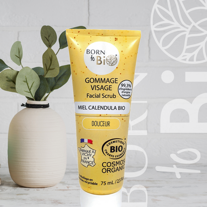 Calendula Honey Facial Scrub - Certified organic